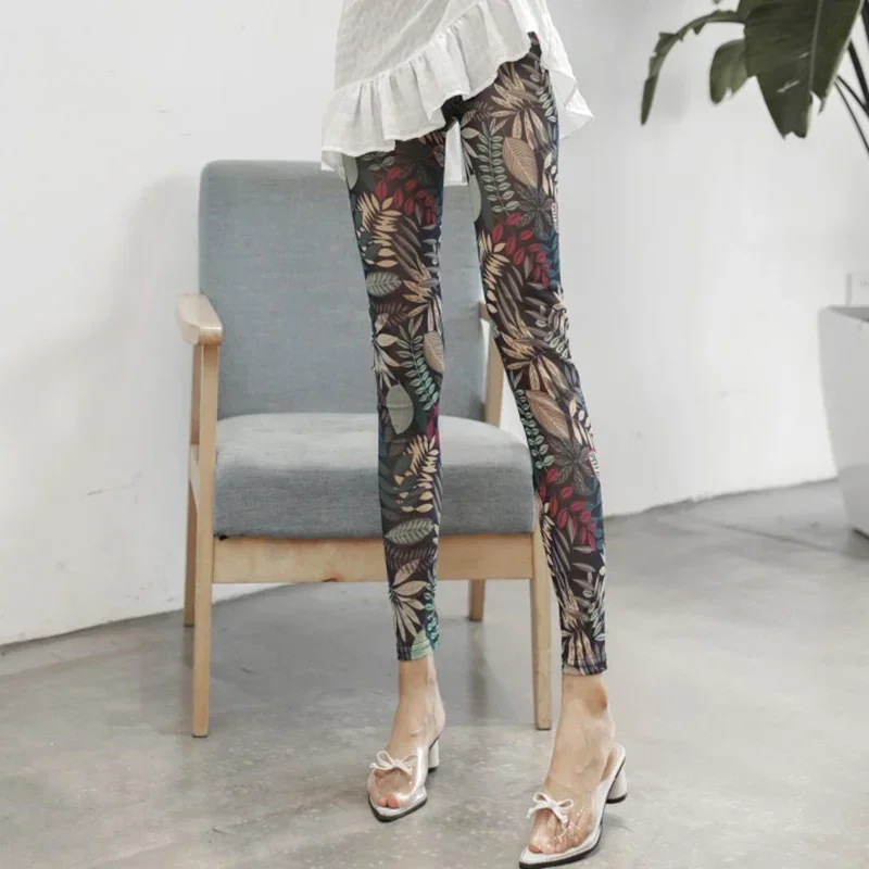 Sexy Fine Mesh Soft Smooth Pants for Women\'s Summer Cold Ultra Thin Mesh Pants Colorful High Elasticity Leggings Yoga Trousers