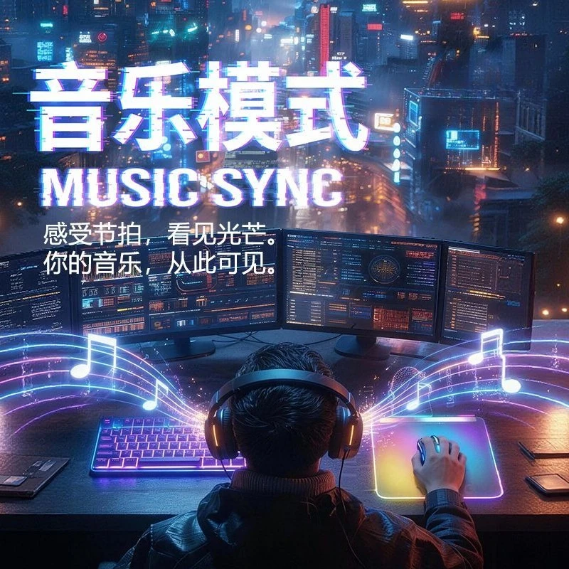 Professional version full backlight cool e-sports game computer luminous mouse pad