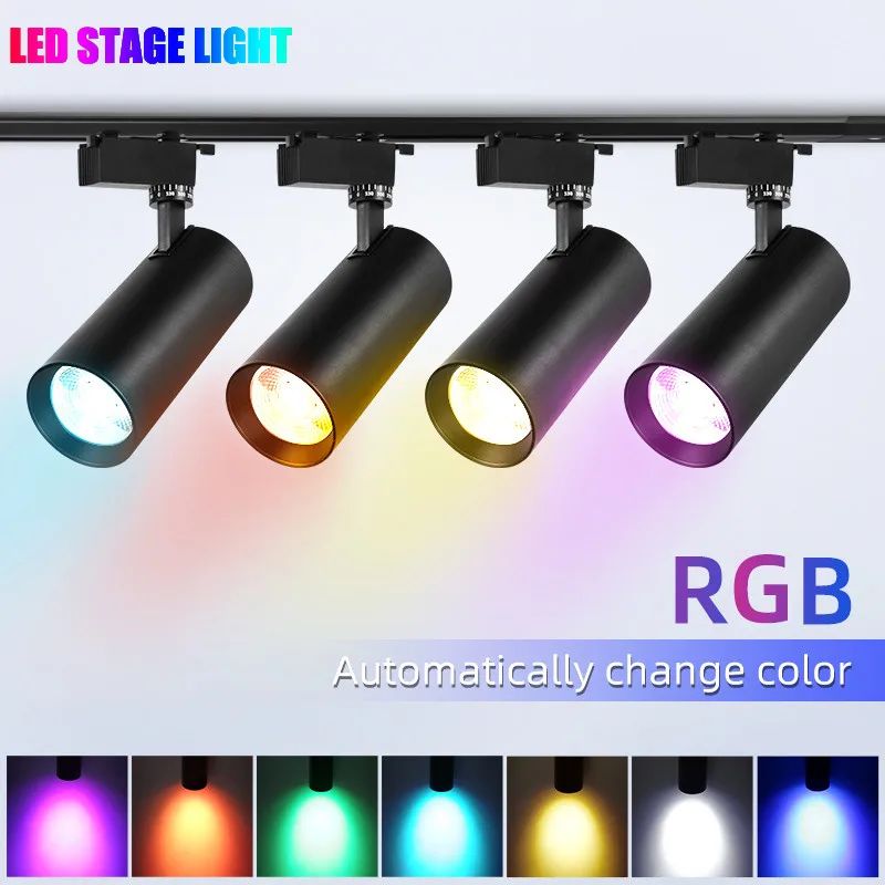 

RGB Track Light Hanging Chandelier Ceiling Lamps Home Living Room Clothing Lamps Store Lighting LED RBG Track Spotlight Spot Led