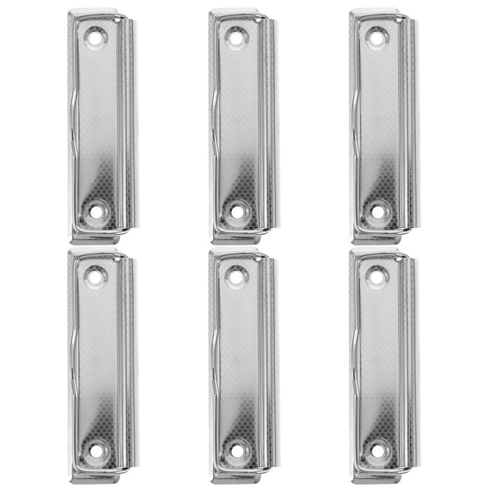 

6Pcs Alloy Clipboard Clips Metal Board Clips Mountable Clipboards Fixing Clip School Office Supplies Clip for Boards