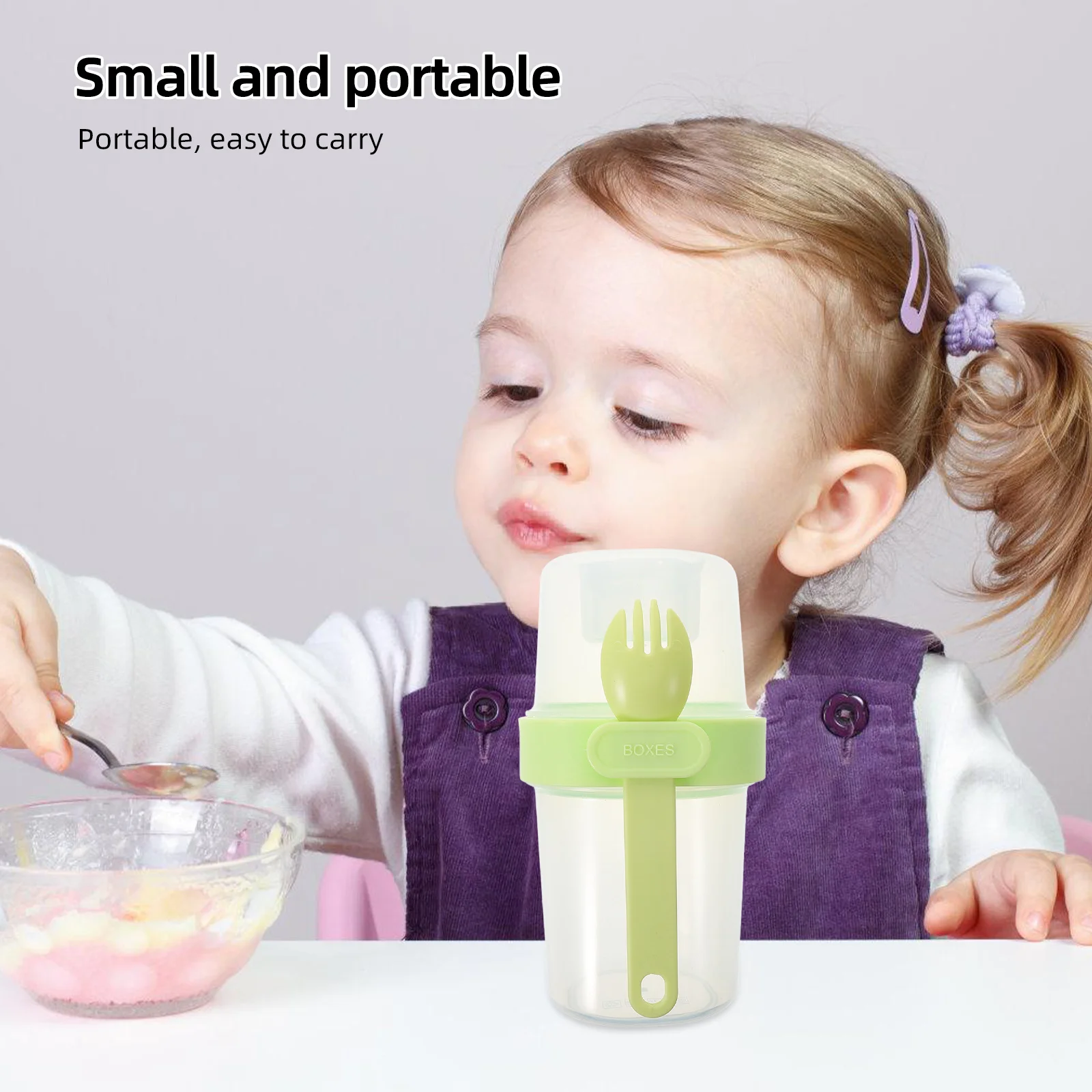 

1pcs Portable Oatmeal Cup Double Layer Leakproof Breakfast Container For On The Go Overnight Oats Reusable Yogurt Cereal Bowl