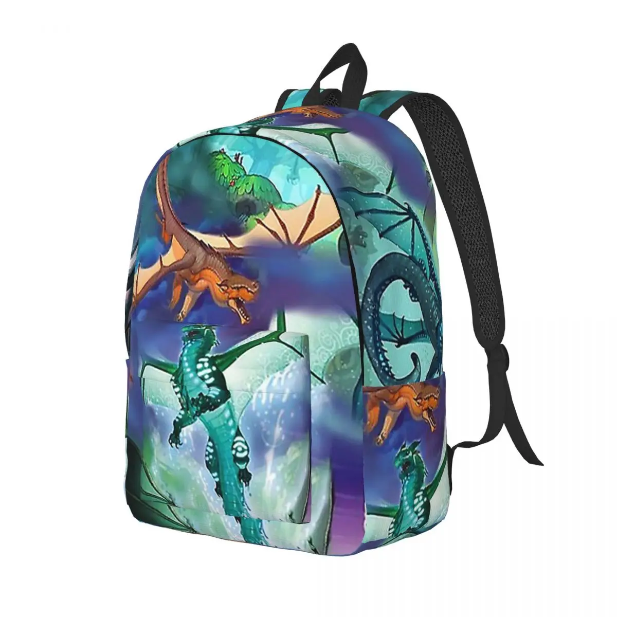 Wing Of Fire All Dragon Pattern Background Student Backpack School Bag Hiking Travel Daypack for Men Women Bookbag Shoulder Bags
