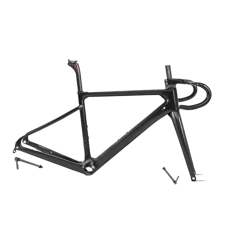 

Carbon Road Bike frame Disc Brake 700C Thru axle 12*142mm Racing Gravel Bicycle Frames 58cm 2024 New arrival