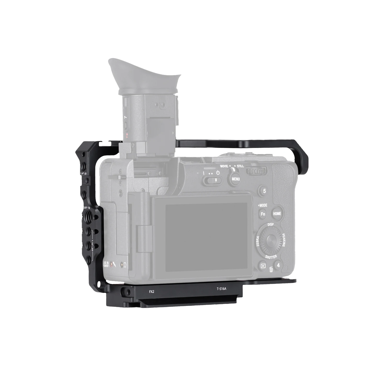 

Nitze Aluminum Alloy Camera Cage for Sony FX2 Camera & XLR Handle, with Built-in NATO Rail, for Arca-Swiss