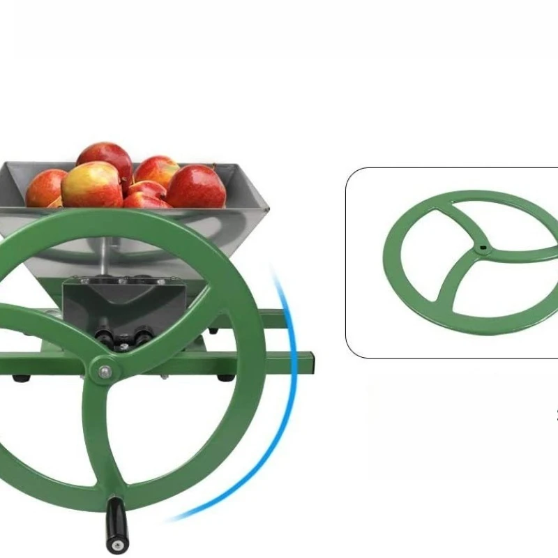 Labor-saving large flywheel apple crusher Hand-cranked stainless steel homebrewed cider 7L crusher