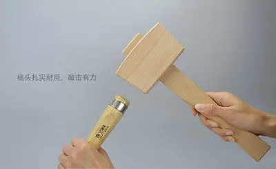 1pcs 250mm Length Mallet for Installation Smooth Surface Wooden Hammer Beech LXM