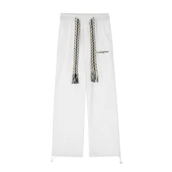 2023 Women's High Waist Straight Cotton Beltless Trousers Loose Wide Leg Pants Urban Women's Casual Pants