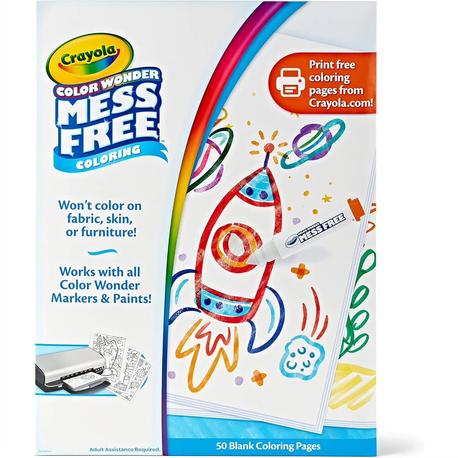 

Color Wonder Mess Free Coloring Pages 50ct Blank Refill for Toddlers, Travel Activity