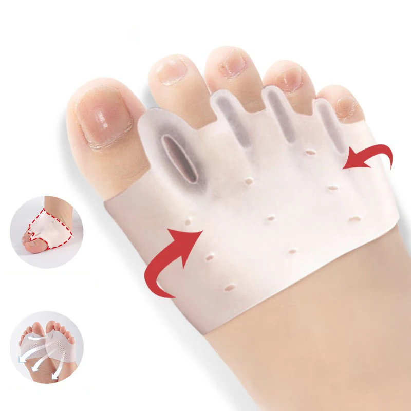 Séparateur d'orteils en silicone, espaceur d'orteils, étireur d'orteils, dispositif de correction de l'éversion du pouce, protecteur de coussinet d'avant-pied