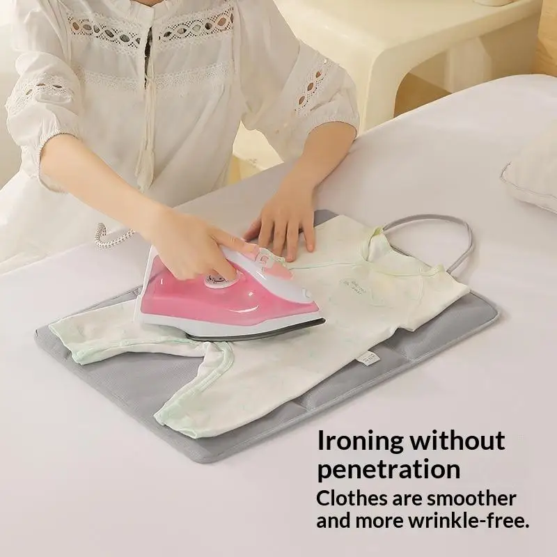 Ironing Mat Portable Folding Ironing Blanket Thick Heat Resistant Travel Clothes Protector Board Table Top Laundry Pad