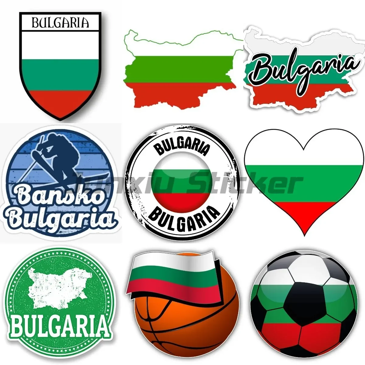 

Creative Bulgaria Flag BG Stickers Motorcycle Helmet Truck Racing Window Wall Refrigerator Decoration Decals Customizable