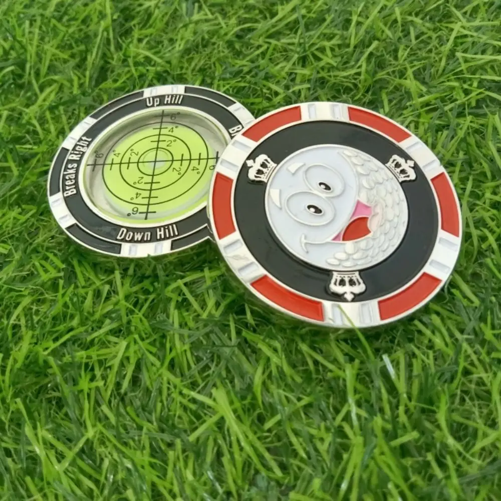 Alloy Golf Putt Green Reader Round Transform Putting Golf Green Reading Aid Double Sided Improved Accuracy Golf Putt Ball Marker