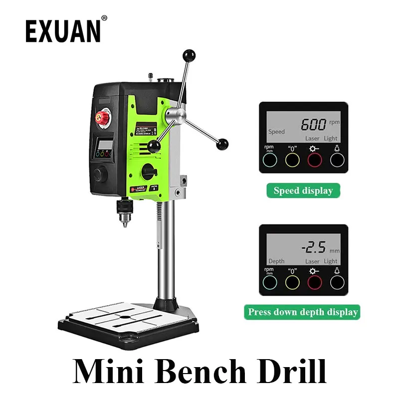 Desktop Digital Drilling Machine Small Laser Positioning Industrial Grade Aluminum Alloy Electric Drilling And Milling Dual-use