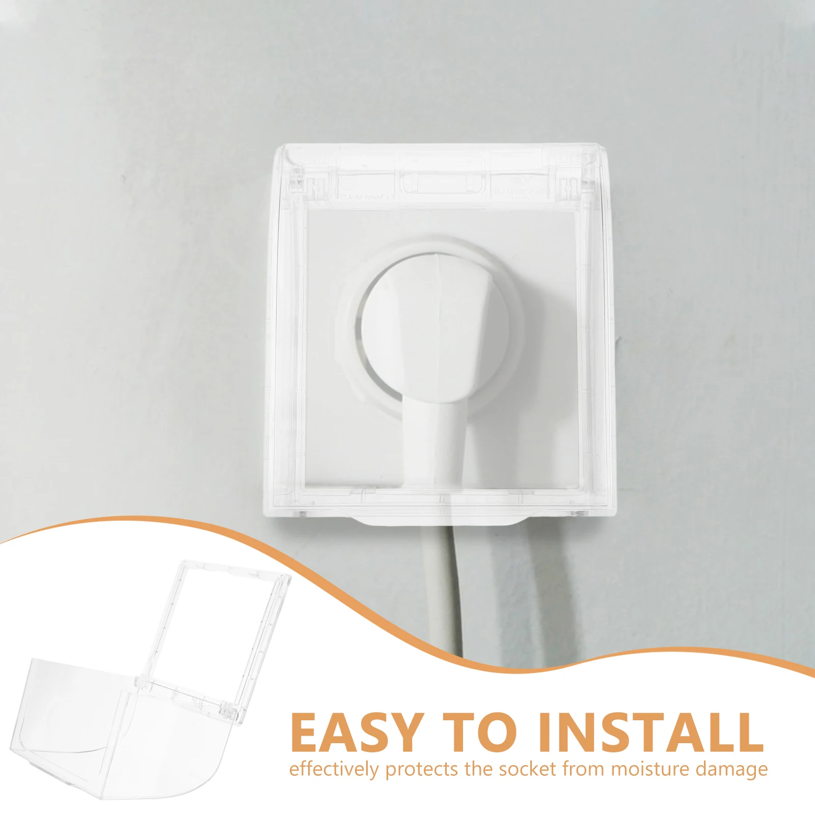 

4Pcs Waterproof Outlet Cover 86 Type PVC Socket Protector Outdoor Electrical Cover Rainproof Wall Plate Outlet Protector