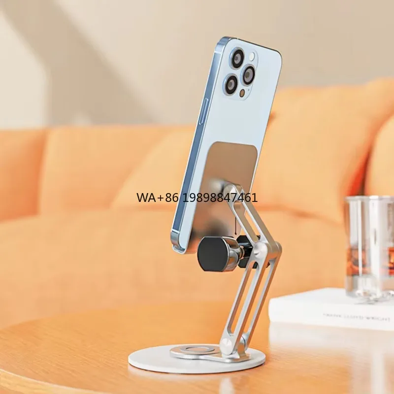 

Updated Adjustable Desktop Phone Holder Fully Foldable Aluminum Tablet Stand Super Sturdy Versatile Mobile Phone Holder
