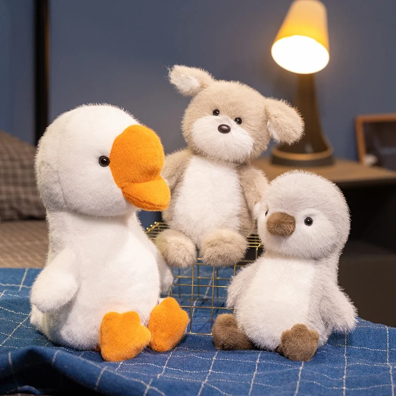 Cartoon Kawaii Grote Witte Gans Pinguïn Hond Dieren Knuffels Sierkussen Baby Comfort Poppen Verjaardagscadeaus Voor Jongens Meisjes