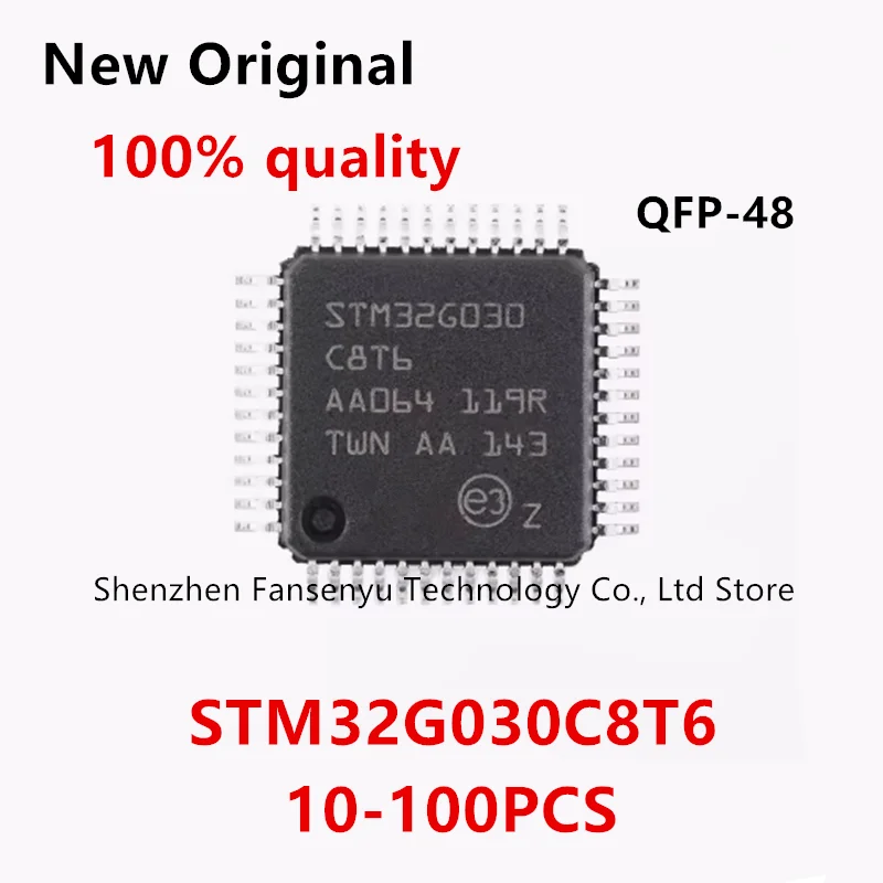

(10-100piece)100% New STM32G030C8T6 STM32G030 C8T6 QFP-48 Chipset