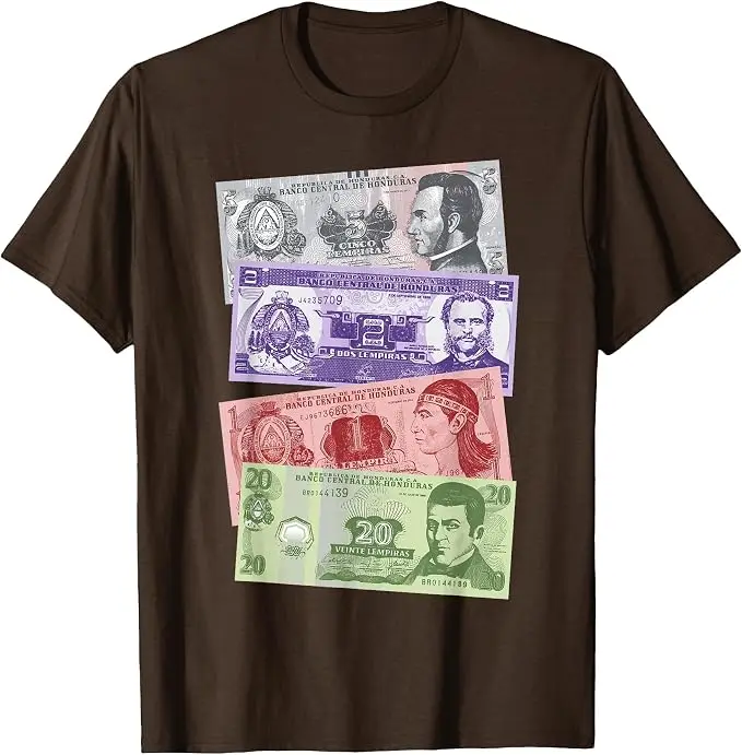 Honduras Billetes, Lempiras T-Shirt Y2k Persönlichkeits-Grafik-Bekleidung für Frauen Männer A Por Baleadas Catrachos Neuheits-Geschenk-T-Shirt-Oberteile – Detail 13