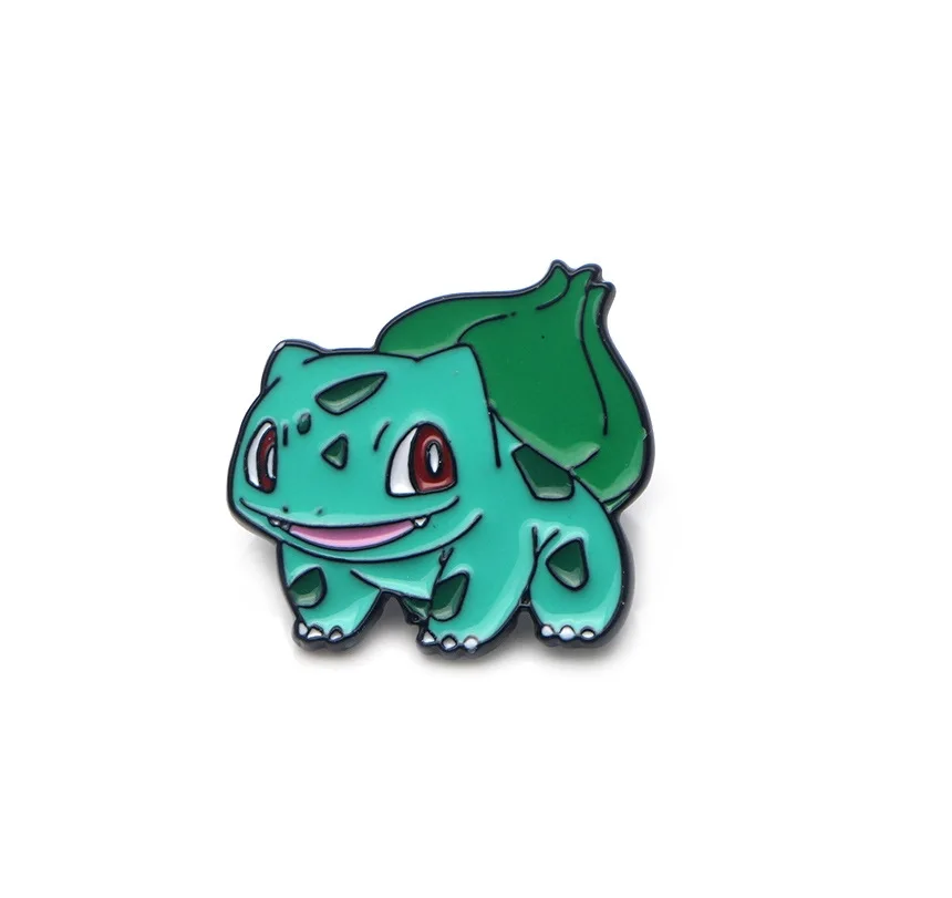 Đời Pokemon Spuirtle Charmander Men Chân Thu Thập Bulbasaur Pikachu Kim Loại Hoạt Hình Thổ Cẩm Ba Lô Nón Túi Cổ Ve Áo Huy Hiệu