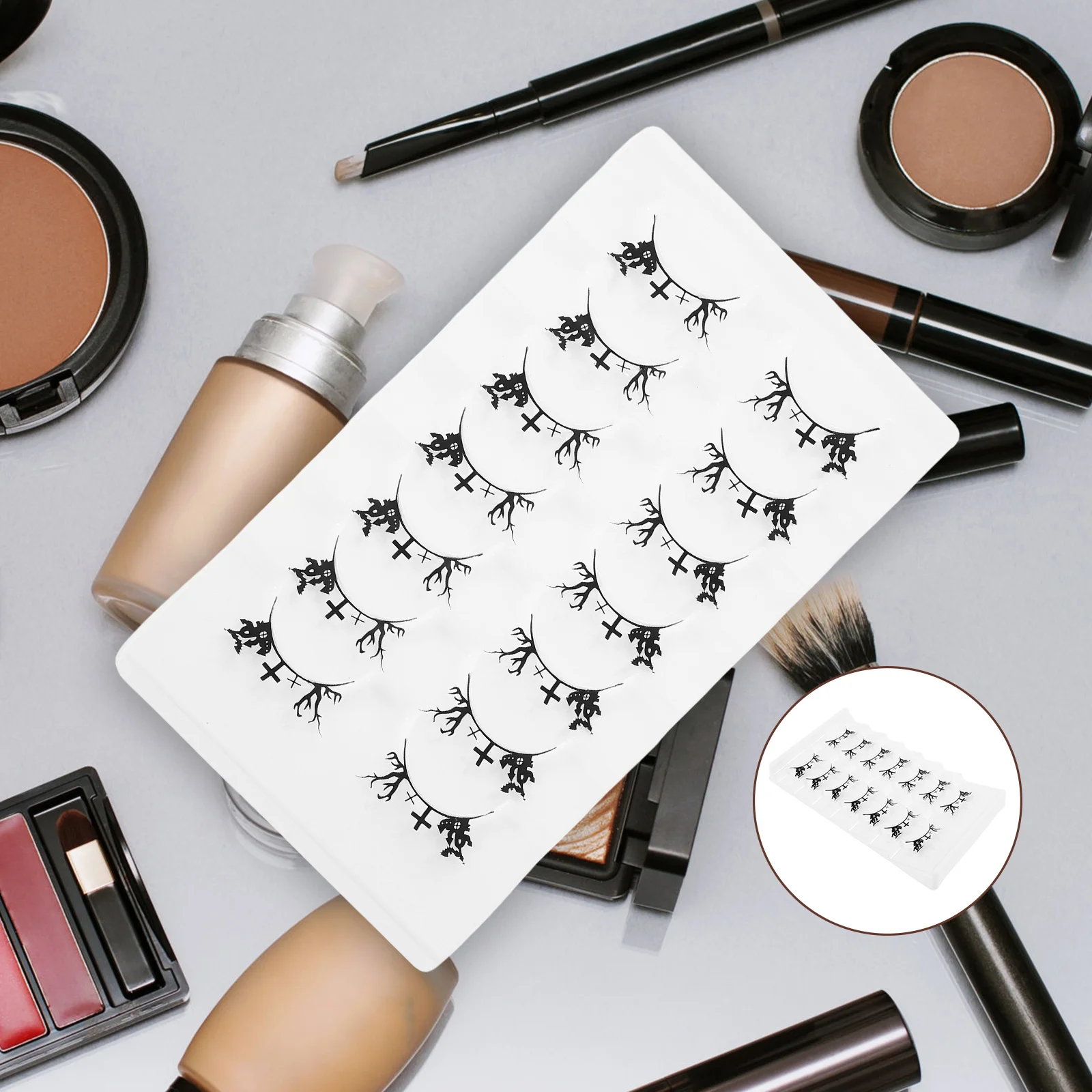 

7Pairs Halloween Eyelashes Halloween Women Fake Lashes Cosplay Party Unique Dense Fake Lashes Festival Makeup Women Eyelashes