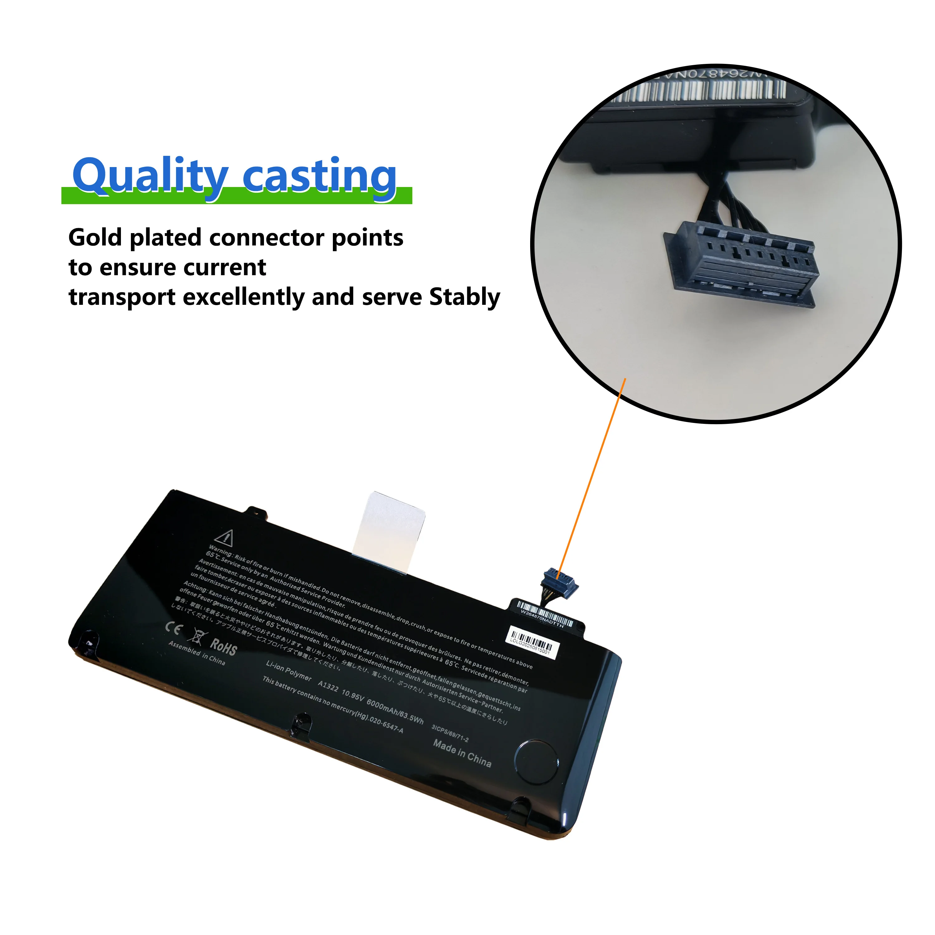 NOWA bateria do laptopa A1322 do APPLE MacBook Pro 13 "A1278 (2009-2012 ROK) MB990 MB991 MC700 MC374 MD313 MD101 MD314 MC724