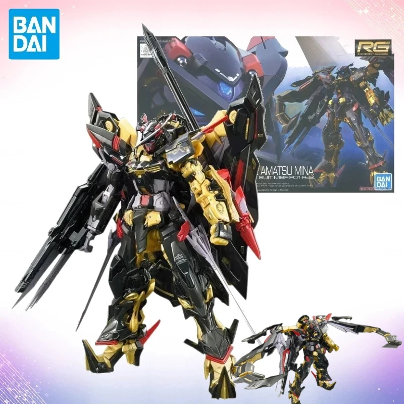 In Stock Original Bandai Gundam FRS RG 1/144 ASTRAY GOLD FRAME AMATSU MINA Anime Action Figure Assembly Model Collection Toys WB