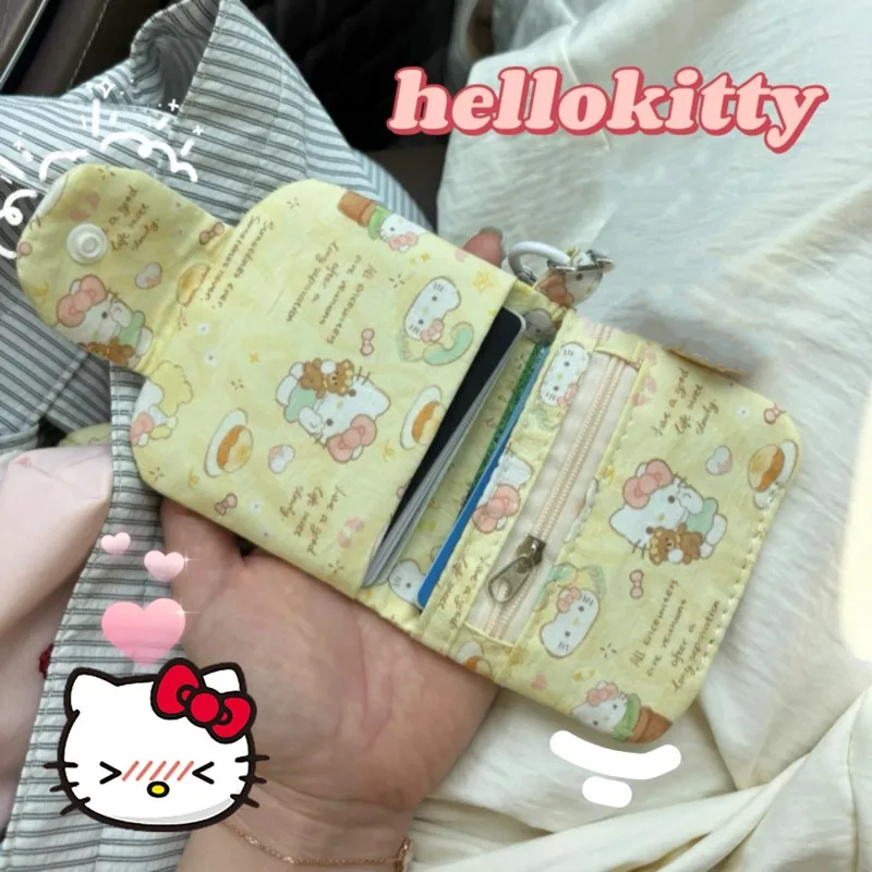 

Miniso Hello Kitty Y2k Coin Bags Kawaii Sanrio Printed Pillow Wallet Cute Cartoon Small Purse Student Casual Card Bags For Women