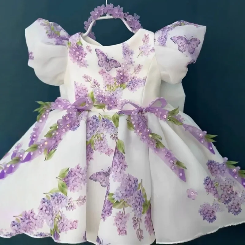 

Кружевные тюлевые платья с блестками для маленьких девочек, платья для первого причастия, подарок на день рождения, Рождество, свадьбу, день рождения