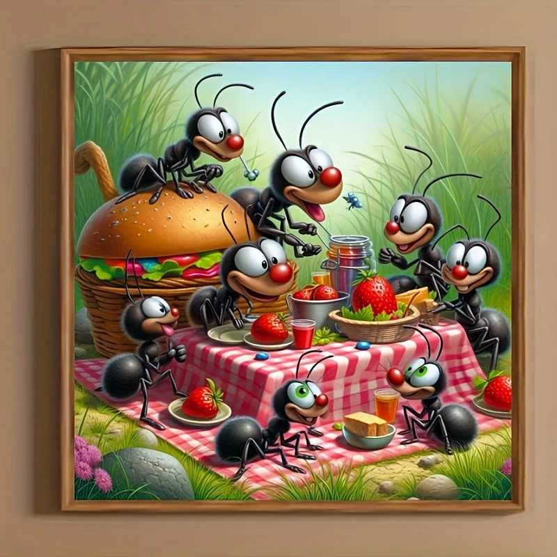 

Пазлы «Муравьи на пикнике» (500/1024 элемента) – сложная семейная игра для игровой комнаты, спальни, в подарок, без рамки