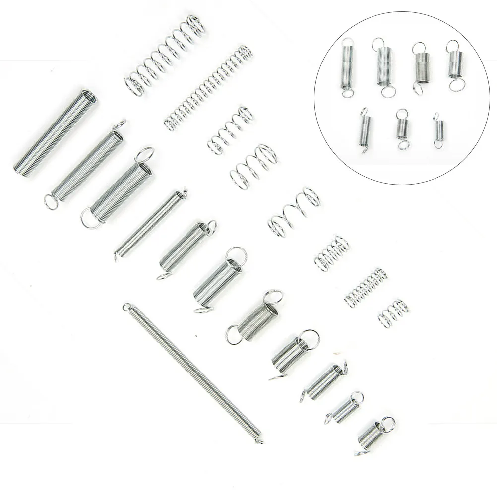 200Pcs High Resilience Galvanized Spiral Spring Set Extension Type for Car Engines Major Appliances Devices Electronics
