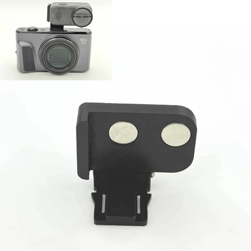 1PCS For DJI OSMO NANO Camera External Magnetic Cold Shoe Mount 3D Printed Add-on Landscape/Portrait Fixing Bracket Foldable