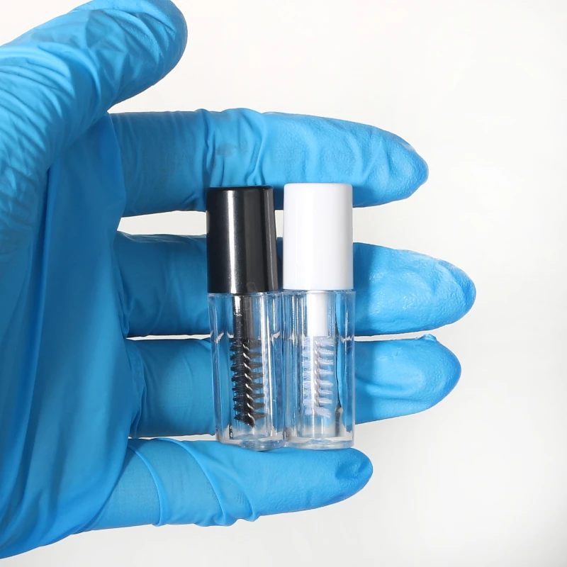 8/4/2/1 個 1 ミリリットルマスカラチューブ空まつげクリーム詰め替えボトル白化粧品サンプル容器まつげブラシメイクアップ