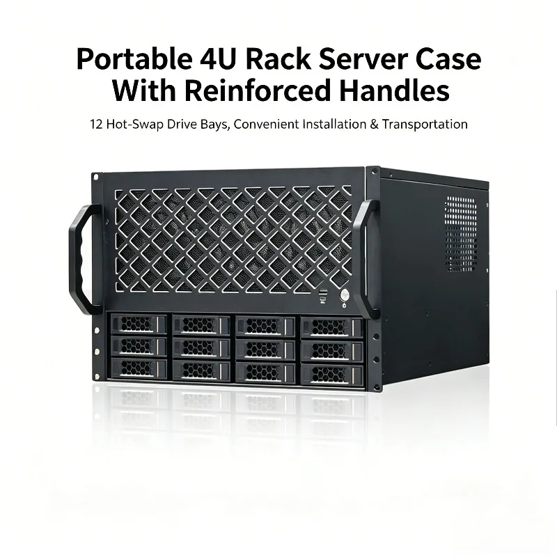 Enterprise‑Grade 12‑Bay NAS Storage Chassis, Rack‑Mount Desktop Server For 360 Cold‑Line Data Archiving Tasks