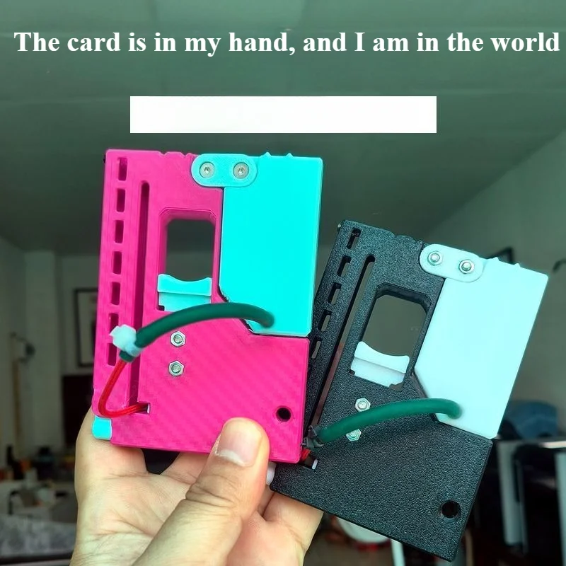 New card folding bow toy 3D printing design for portable outdoor magic card sports game