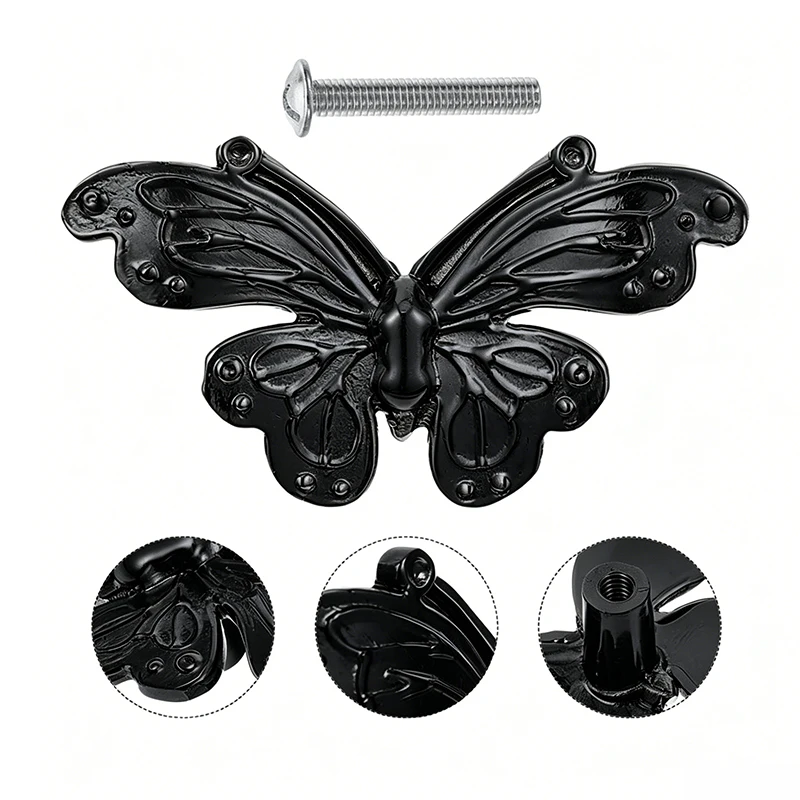 2/4/8 Pack Gold Butterfly Cabinet Knobs Brass Hardware for Dresser Drawer Pulls Home Decorative Accessories