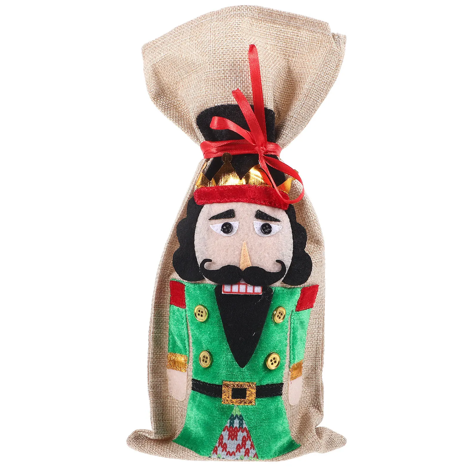 

Reusable Wine Bottle Clothes Attractive Xmas Ornament for Christmas Day Celebration Wine Bag Christmas Bottle Decoration