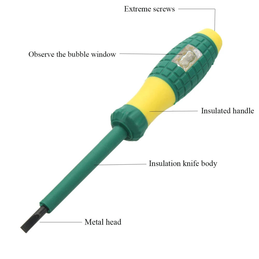 Tester Pen Voltage Indicator 220v Induction Power Detector Pen Slotted Screwdriver Electrician Tool Non-Contact Insulated Tester