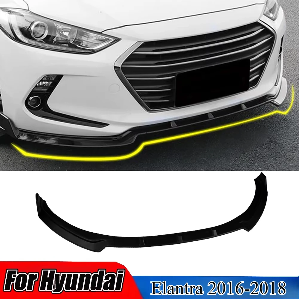 

Передний бампер, нижняя крышка спойлера для Hyundai Elantra 2016-2018, передняя губа, сплиттер, автомобильное внешнее украшение, аксессуары