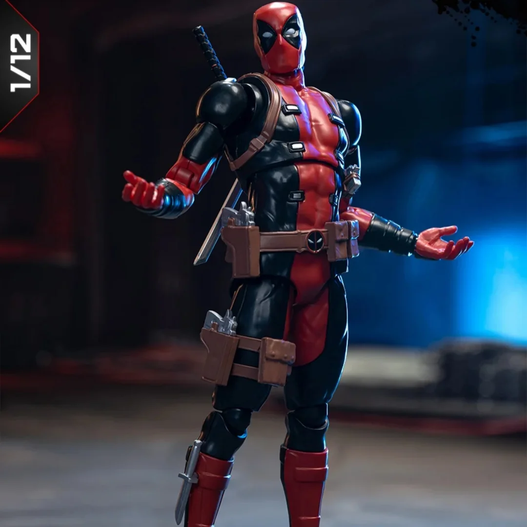 In Stock Original Fondjoy Deadpool Action Figure Comic Deadpool Figures Detective Comics 1/12 Abs Model Kit Joint Movable Toy