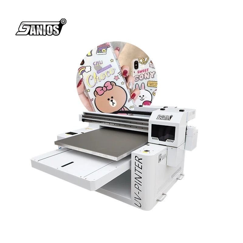 UV flatbed 60*90cm TX800 XP600 I3200 Printhead printer with 30cm UV dtf printer for AB film label sticker  All-in-one flatbed UV