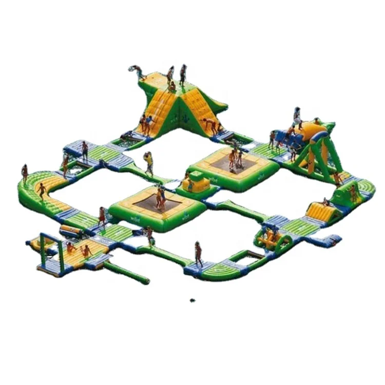 //Large Commercial Adult Inflatable Water Obstacle Course Aqua Water Park Kid Challenge Game With Slide Bouncy For Adults Kids