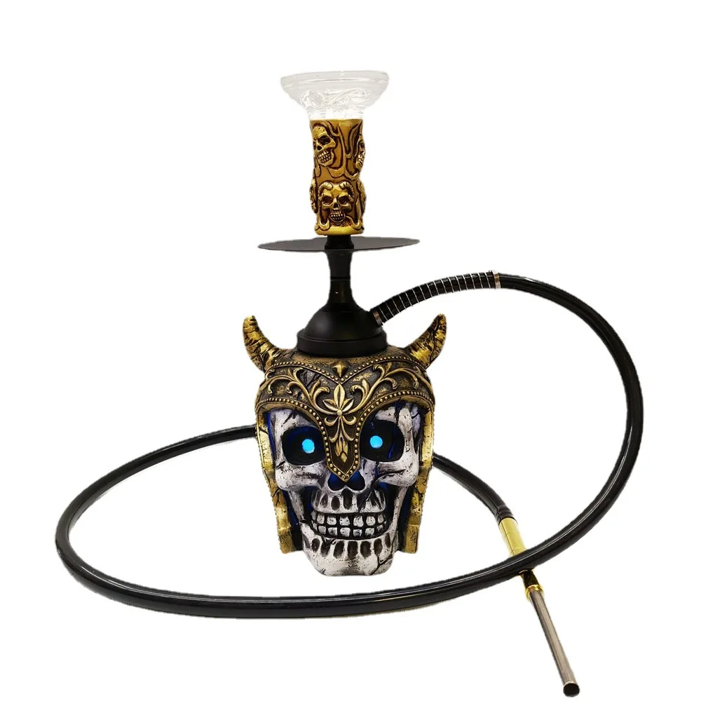 Arabic hookah craft resin hookah Viking skeleton warrior shaped hookah Halloween