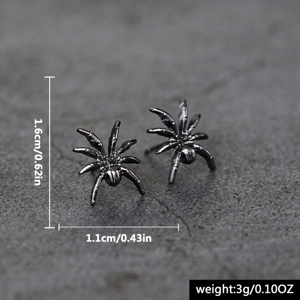 Vintage Spider Stud Earrings Personalidade Hip Hop Inseto Brinco para Mulheres Party Festival Ear Jewelry