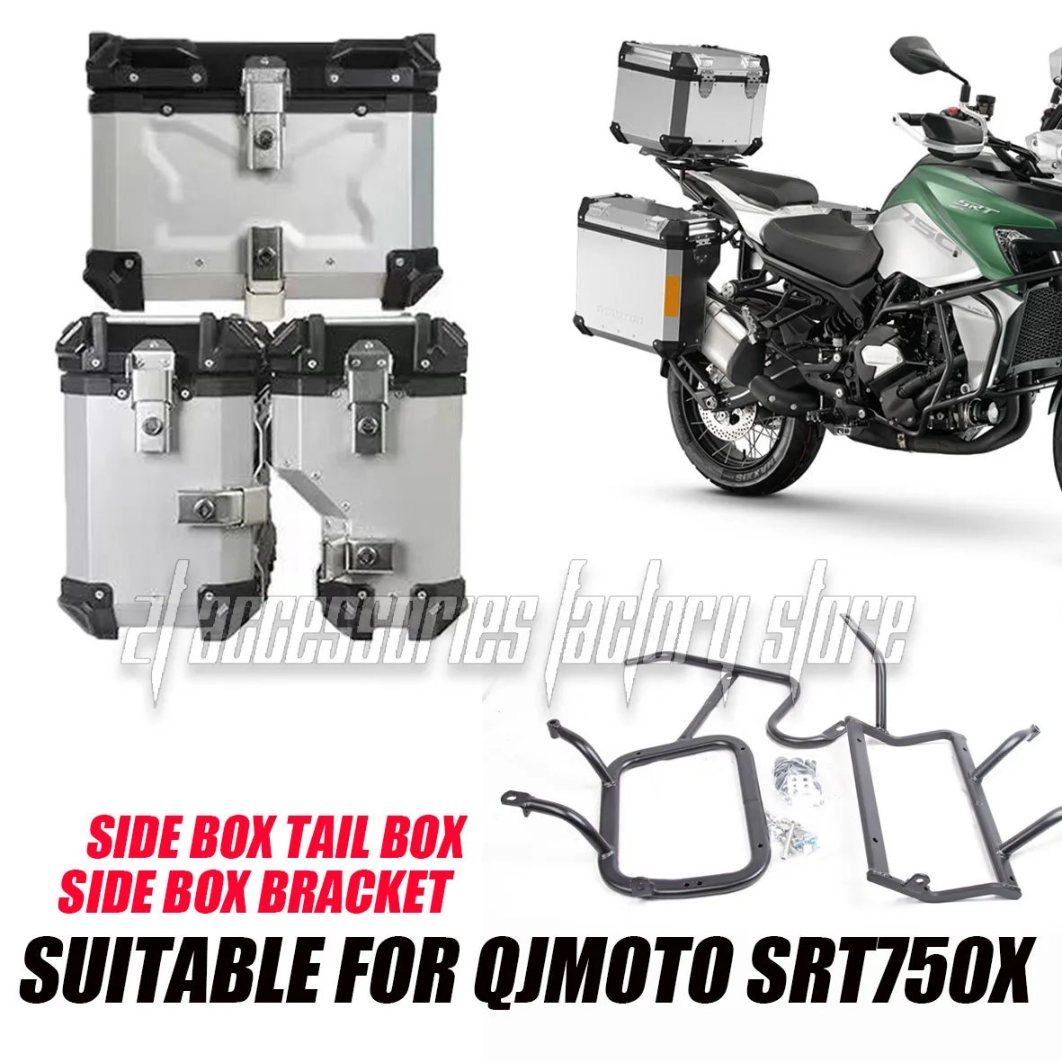 

Suitable for QJMotor SRT750X SRT750X SRT750X SRT 750 X Motorcycle Trunk Side Luggage Box Luggage Rack Frame Rear Helmet Top Box