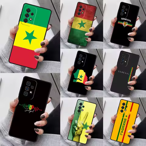 Senegal Flag Phone Case For Samsung Galaxy S23 S21 S20 FE S24 S22 Ultra Note20 S10 S9 S8 Plus A40 A52 A12 A13 A53