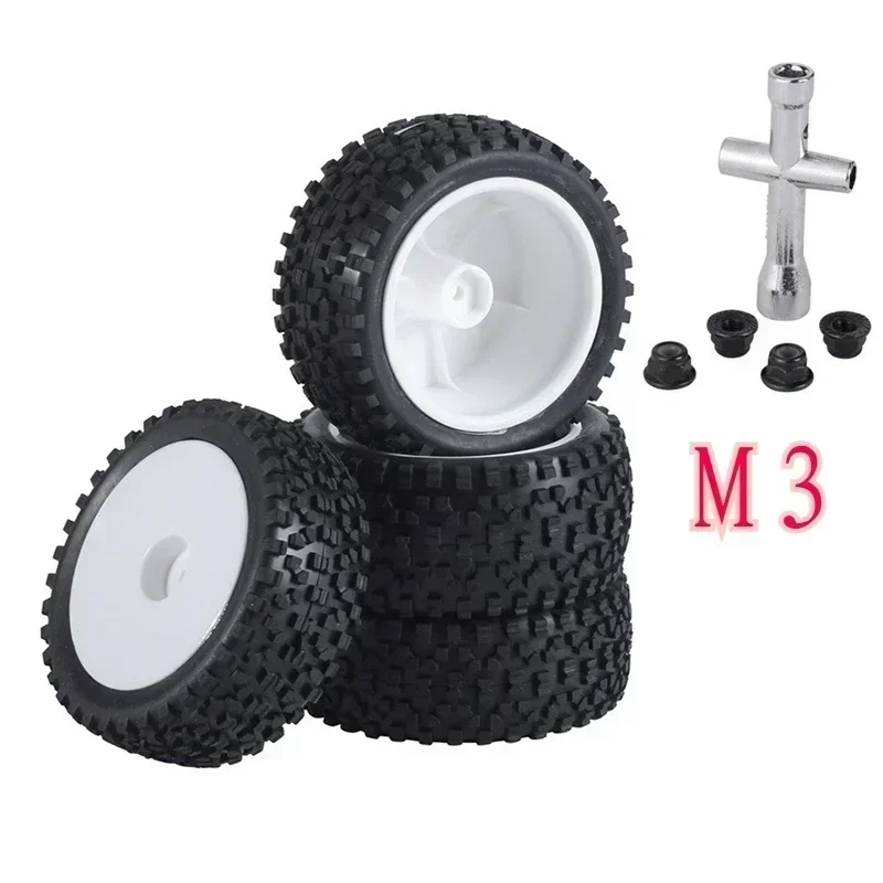 4Pcs 85mm Tires Wheel Tyre for Wltoys 144001 124019 104001 RC Car Upgrade Parts 1/10 1/12 1/14 Scale Off Road Buggy