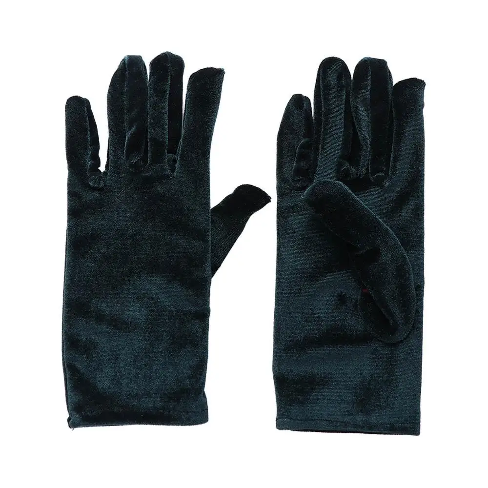 Etiquette Party Winter Soft Warm Autumn Driving Gloves Elastic Gold Velvet Gloves Full Finger Mittens