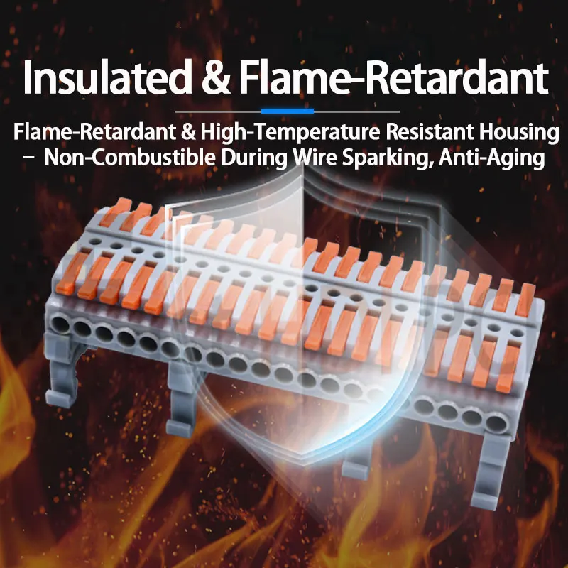 KV223-2P/3P/6P マルチインアウト クイックコネクト端子台 / 安定接続用耳付き (2P/3P/6P バリエーション)