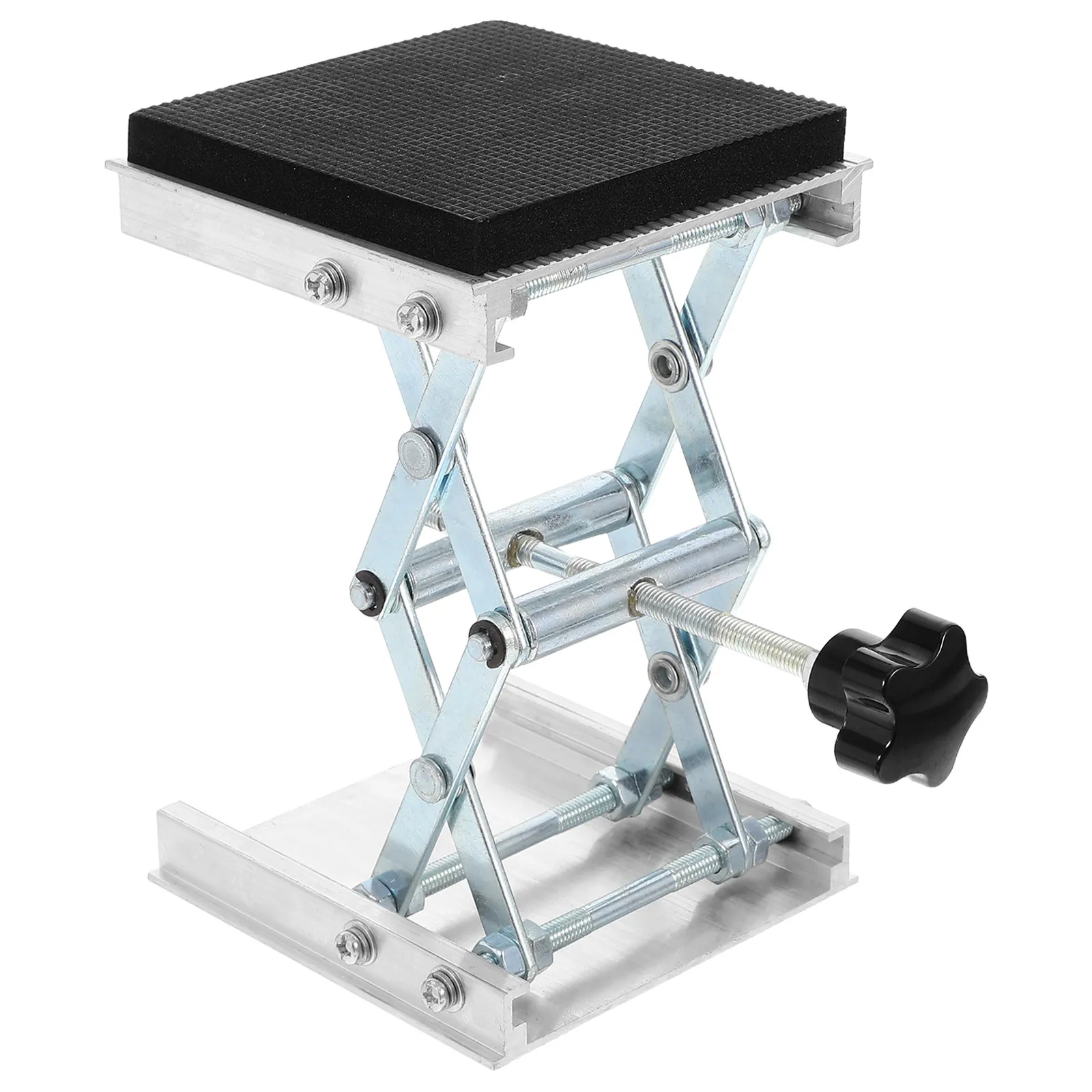 Laboratory Scissor Lift Table 4X4 Inch Stainless Steel Platform 60-155Mm Height 5Kg Load For Lab Equipment Lifting Support Rack view 6