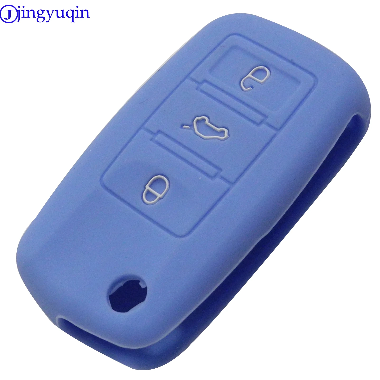 jingyuqin 3B Silicone Car Key Cover Case For VW Golf Bora Jetta POLO Passat Skoda Superb Octavia Fabia SEAT Ibiza Leon Procted